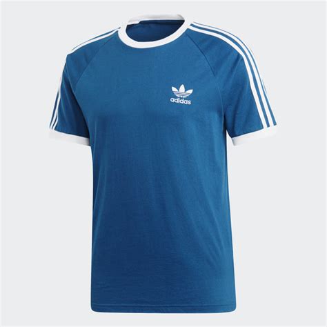 adidas t-shirt herren baumwolle 3 streifen rundhalsausschnitt dunkelblau|adidas T.